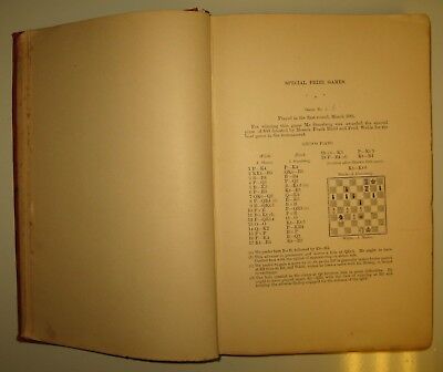 10767.Antique American Chess Book: William Steinitz.Sixth American Chess Congress 1889