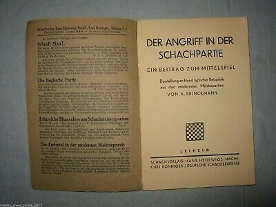 10785.Antique Chess Book: A.Brinckmann. Der Angriff in der Schachpartie. Leipzig, 1935