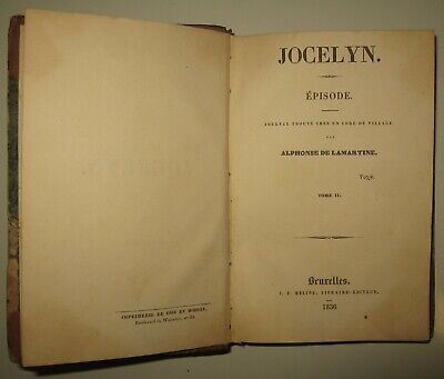 10807.Antique Franch Book: Alphonse de Lamartine. Jocelyn. 1836