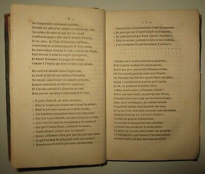 10808.Antique Franch Book: Alphonse de Lamartine. La chute d’un ange. 1858
