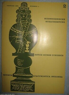 10926.Antique Swiss Chess Magazine «Schweizerische schachzeitung». 1969