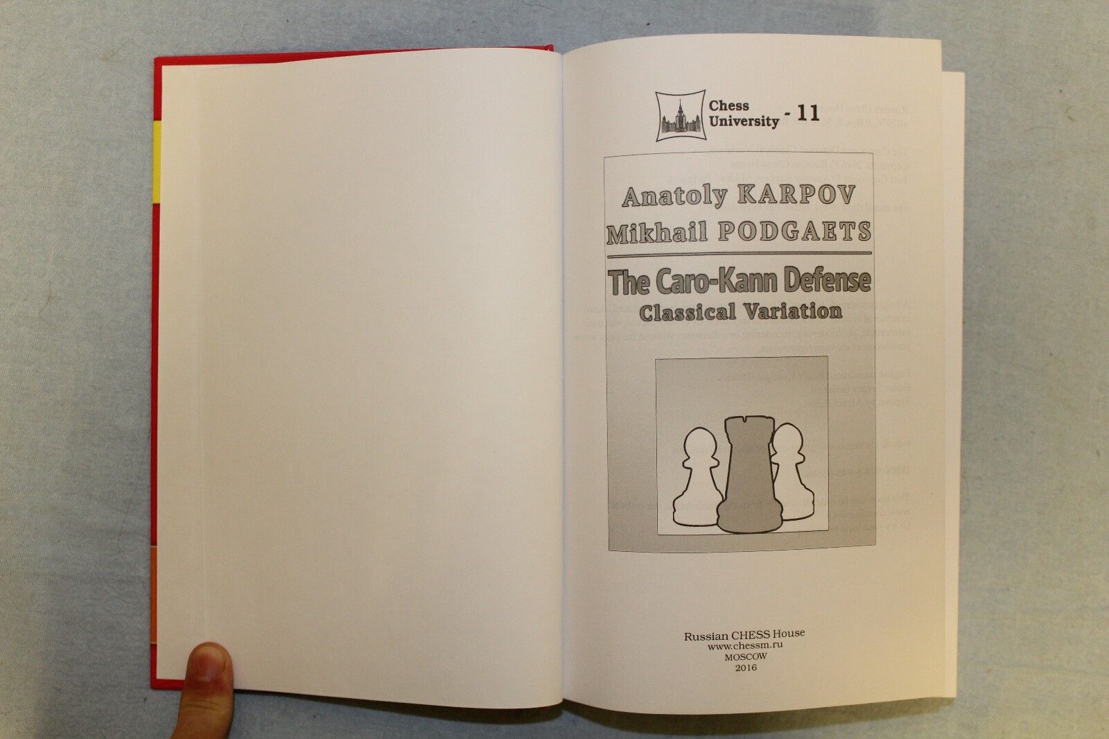 11053.Chess Book: Anatoly Karpov, Mikhail Podgaets. The Caro-Kann Defense. 2016