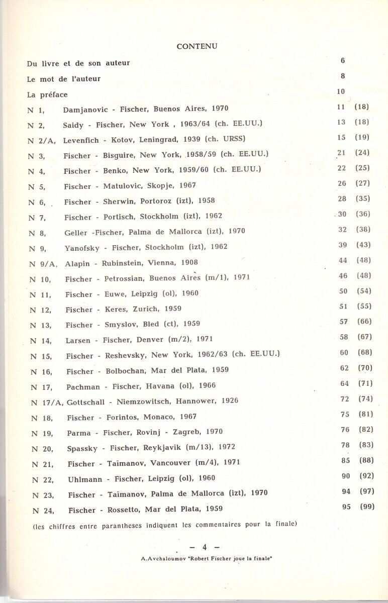 11299.French language chess book: ROBERT FISHER JOUE LA FINALE