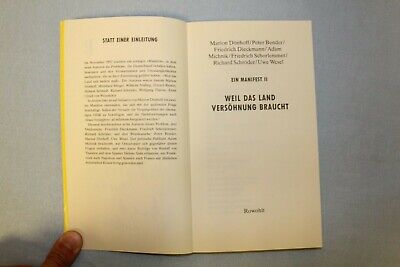 11301.From Arbatov’s Library. Gift inscription. Weil Das Land Versöhnung Braucht. 1993