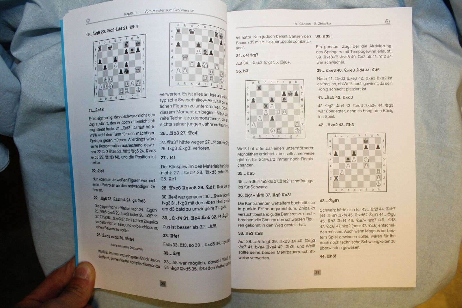 11313.German Chess Book: Michaltschischin: Kämpfen und Siegen mit Magnus Carlsen