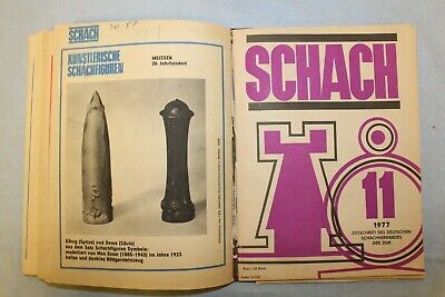 11398.Polish Chess Magazine: «Schach». Complete yearly set. 1977. German language
