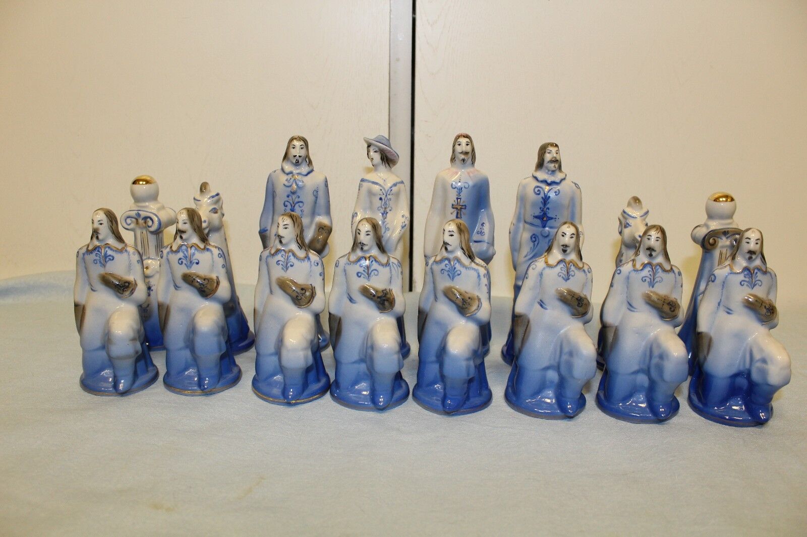 11421.Rare Porcelain Chess Pieces. Collectibles by Gorodnitsa porcelain factory.Ucrane