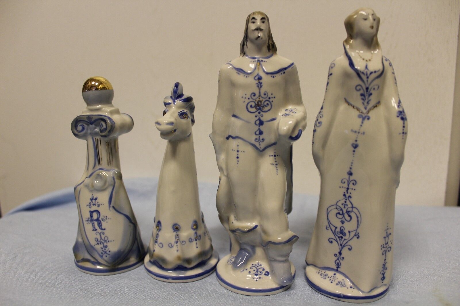 11421.Rare Porcelain Chess Pieces. Collectibles by Gorodnitsa porcelain factory.Ucrane