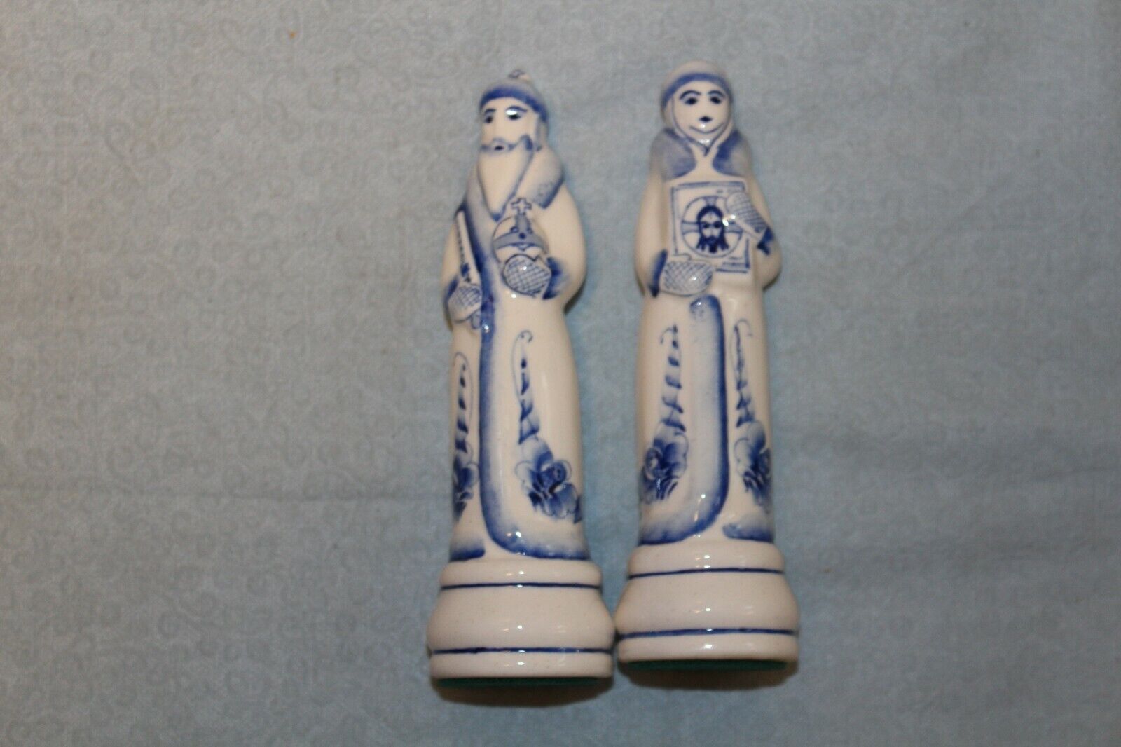 11907.Unique exemplar! Russian Porcelain Chess Set. Gzhel